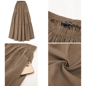 Falda Escarlata Clásica: Elegancia Gótica y Rockera