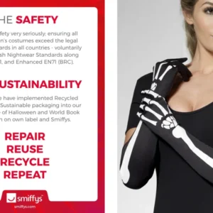 Guantes Esqueleto Góticos: Impacto Visual Nocturno