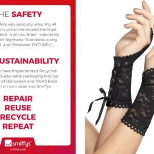 Guantes de Encaje Smiffys: Elegancia Alternativa con Detalles Clásicos