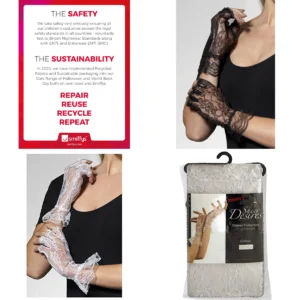 Guantes Encaje Sin Dedos: Estilo Gótico y Punk