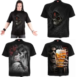 Camiseta Spiral Dark Death: Estilo Gótico Imperecedero