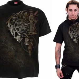 Camiseta Spiral Diesel Punk: Estilo Gótico para el Día a Día