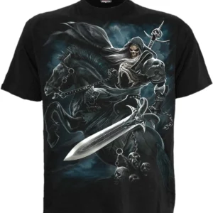 Camiseta Spiral Grim Rider: Arte Negro Impecable