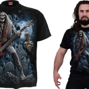 Camiseta Spiral Grim Rocker: Estilo Gótico Implacable
