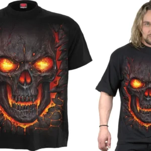 Camiseta Spiral Calavera Lava: Estilo Impactante