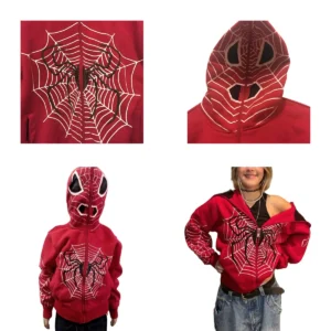Sudadera Punk Araña: Estilo Y2K y Grunge