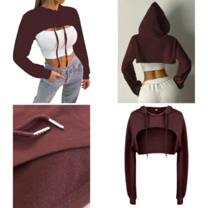 Sudadera Punk Burgundy: Estilo Audaz para Noches Rebeldes