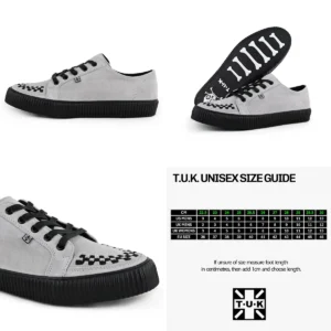 T.U.K. Zapatillas con Suela Acanalada: Estilo Punk y Gótico