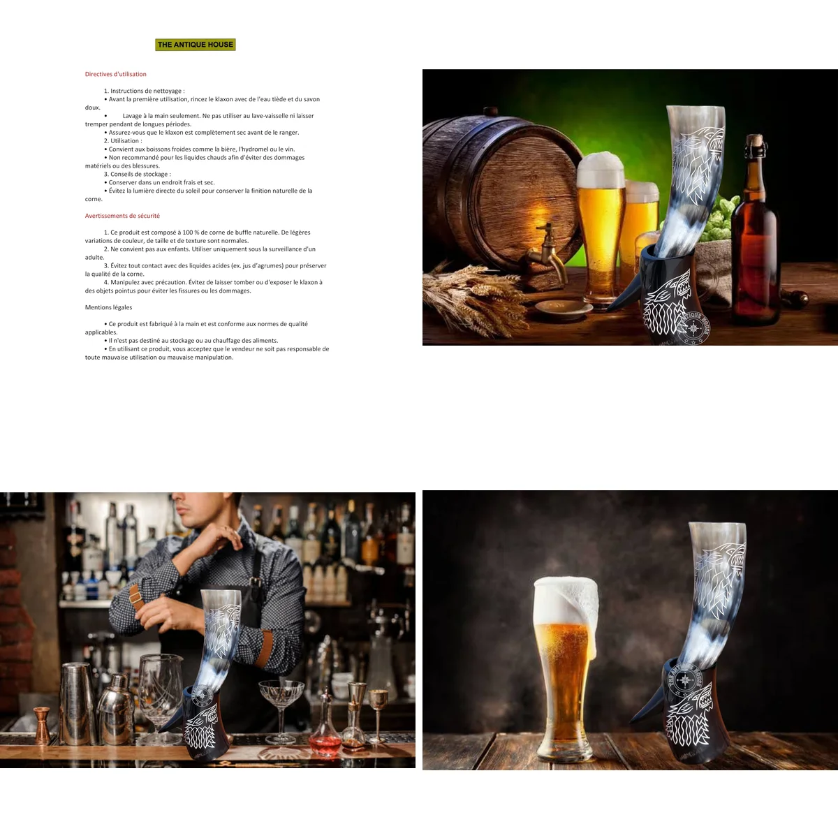 Taza Vikinga Lobo: Auténtico Cuerno para tu Hidromiel