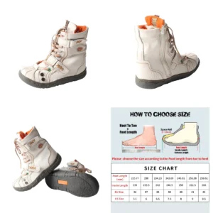 Botas Cuero TMA EYES: Comodidad y Estilo Gótico para Pies Anchos