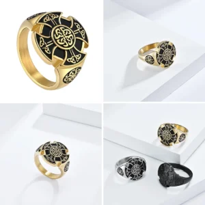 Anillo Nudo Celta Vikingo: Estilo Nórdico y Punk para tu Look