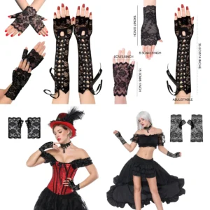 Guantes Steampunk y Gótico: 3 Estilos en Negro Profundo