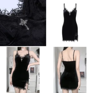 Vestido Gótico Encaje Luna Sexy Vintage