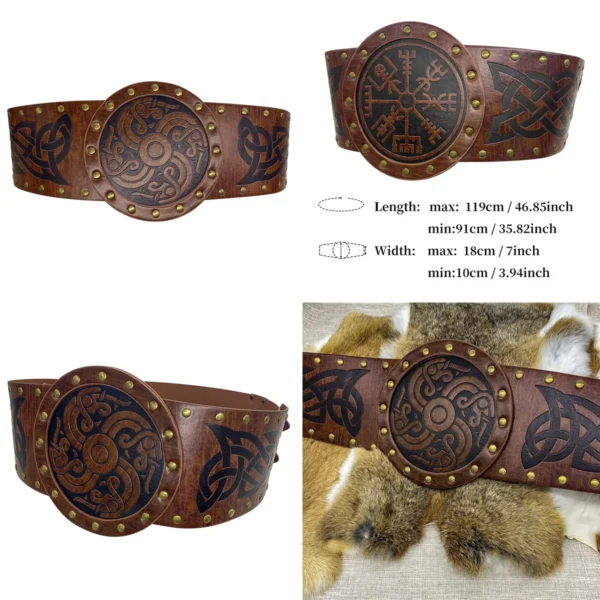 Cinturón Vikingo Vegvisir: ¡El Toque Final para tu Look Alternativo!