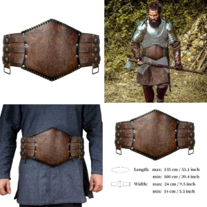 Cinturón Vikingo Grabado: Estilo Medieval para Aventureros
