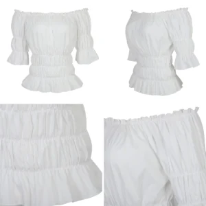 Blusa Victoriana Steampunk XXL: Estilo Veraniego y Comodidad