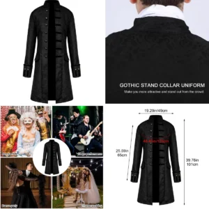 Chaqueta Gótica Steampunk: Estilo Vampírico Auténtico