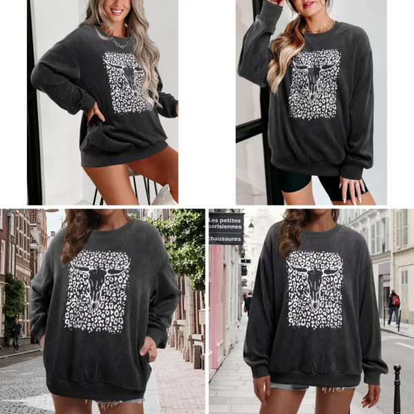 Sudadera Calavera Vaca: Estilo Rudo y Comodidad Única
