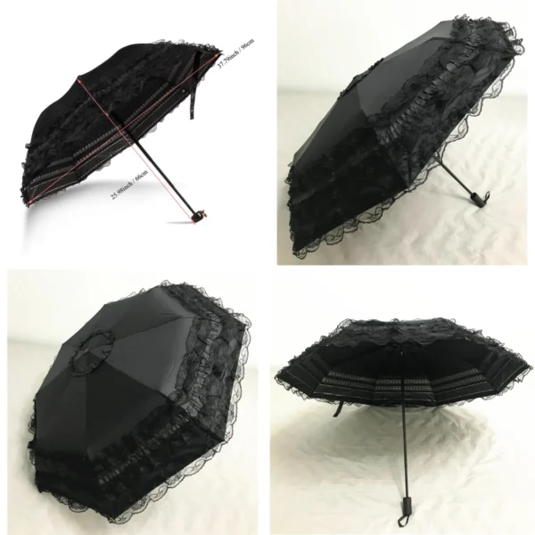 Sombrilla Gótica Negra: Estilo y Protección Oscura