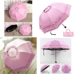 Sombrilla de Encaje Rosa: Tu Accesorio Gótico Perfecto