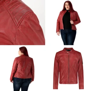 Chaqueta Cuero Cordero Mujer URBAN 5884 - Estilo Gótico y Urbano