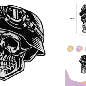 Parche Calavera Biker: Estilo Rockero Duradero