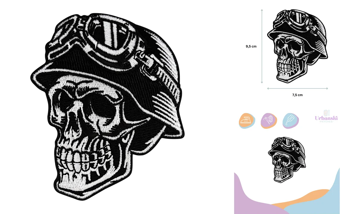 Parche Calavera Biker: Estilo Rockero Duradero