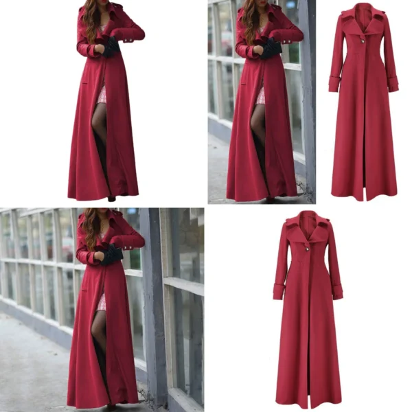 Abrigo Largo Vintage Ajustado: Estilo Gótico y Rockabilly