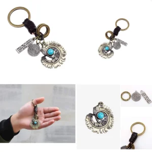 Llavero Pluma Bronce: Estilo Gótico y Alternativo