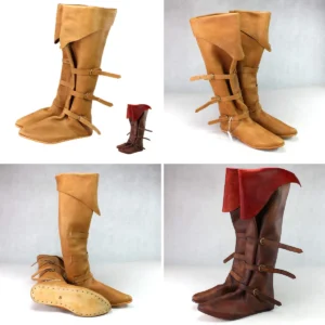 Botas Medievales Auténticas: Estilo Gótico y Renacentista