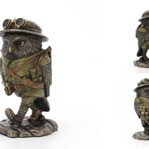 Búho Steampunk Sargento Mayor - Resina Detallada