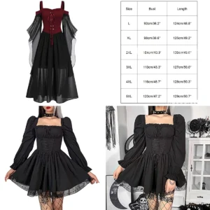 Vestido Gótico Punk Vintage: ¡Estilo Único!