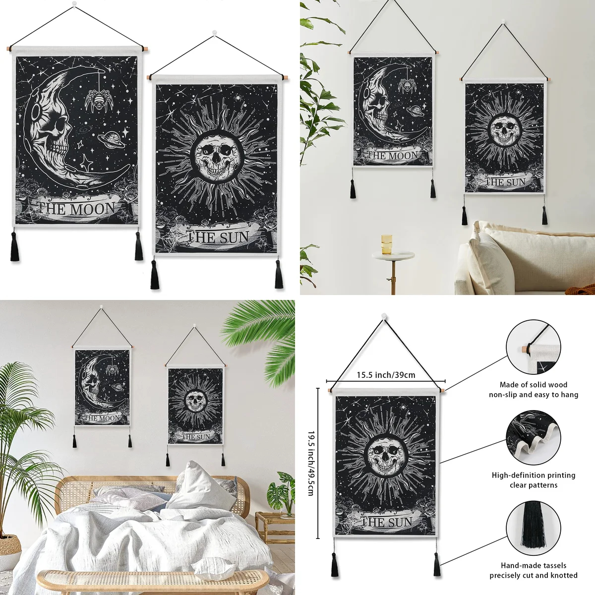 Tapices Góticos y Alternativos: Luna, Sol y Calaveras