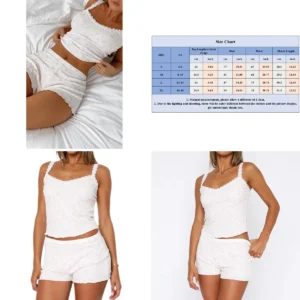 Conjunto Pijama Encaje Y2K: Sexy y Cómodo