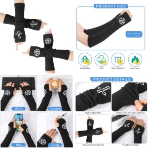 Guantes Góticos Sin Dedos Y2K: Estilo y Calidez Nocturna