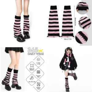 Calentadores Y2K Góticos: Estilo Harajuku y Lolita