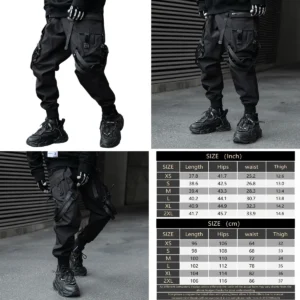 Pantalones Techwear Gótico Cargo: Estilo Cyberpunk