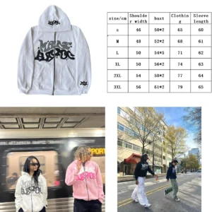 Sudadera Grunge Y2K: Estilo Harajuku con Carácter