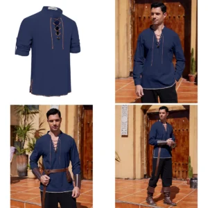 Camisa Renacentista Steampunk: Estilo Gótico y Highlander