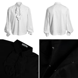 Camisa Victoriana/Steampunk con Cordones: Estilo Oscuro