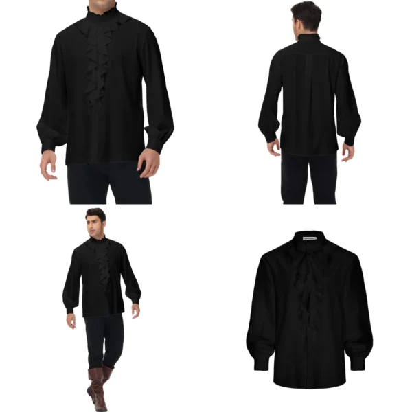 Camisa Renacentista Volante Hombre - Estilo Gótico/Steampunk