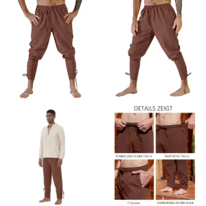 Pantalones Renacentistas YAOHUOLE: Estilo y Comodidad Oscura