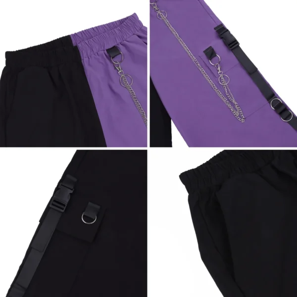 Pantalones Cargo Góticos Y2K con Cadena: Tu Look Urbano