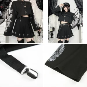 Sudadera Gótica Cadena Reflectante - Estilo Punk Alternativo