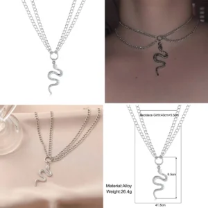 Gargantilla Gótica Serpiente Pluma: Estilo Punk