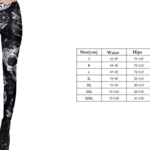 Leggings Góticos Calavera: Estilo Nocturno y Comodidad