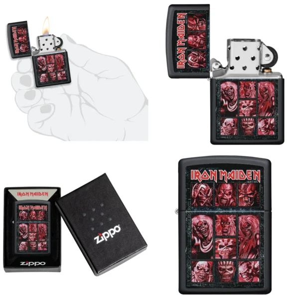 Zippo Iron Maiden Eddie - Negro Mate Icónico