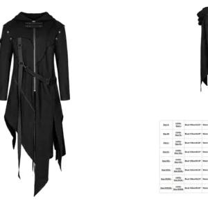 Abrigo Gótico Asimétrico Hombre: Estilo Steampunk Único