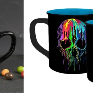 Taza Calavera Neón GEDA LABELS: Tu Compañera Gótica Diaria