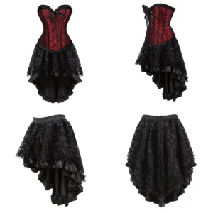 Corset y Falda Gótica: Elegancia Vintage Oscura